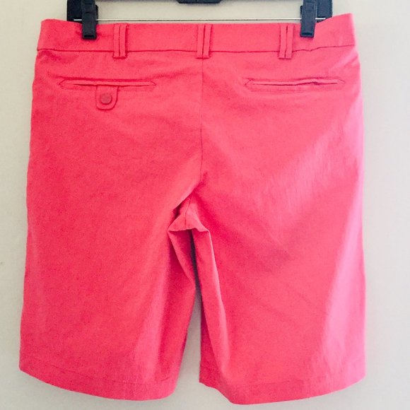Puma Logo Pink Bermuda Golf Shorts Size Medium - Picture 2 of 5